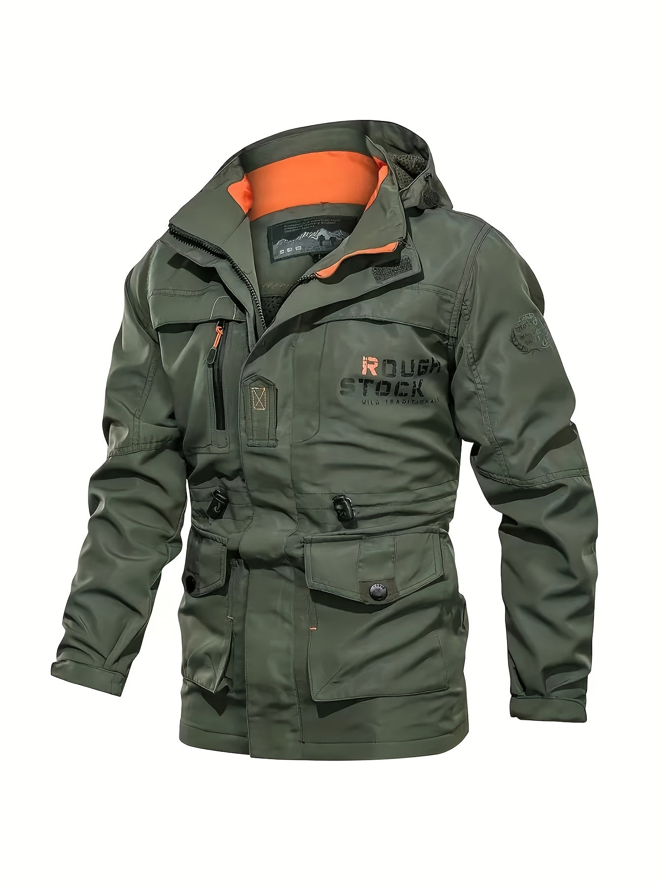 Men's versatile outdoor sports jacket with detachable hood and athletic style.