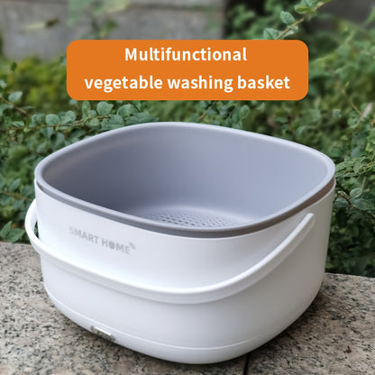 The Smart Home Automatic Fruit and Vegetable Washer is a portable, multifunctional cleaning machine designed to preserve nutrients. This battery-operated device (2 AA batteries not included) is food contact safe, making it ideal for dining and food