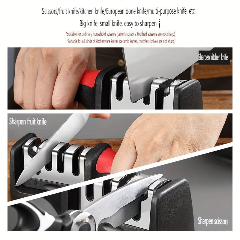 Versatile Handheld Knife Sharpener: Sturdy, Lightweight, and Convenient - Ideal for Everyday Kitchen Tasks