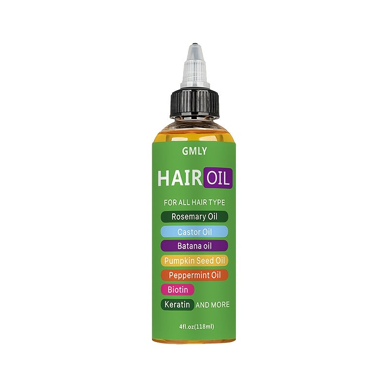 4oz Rosemary Hair Oil Blend for all hair types with Castor, Batana, Biotin, Aloe Vera, Jojoba Oils.