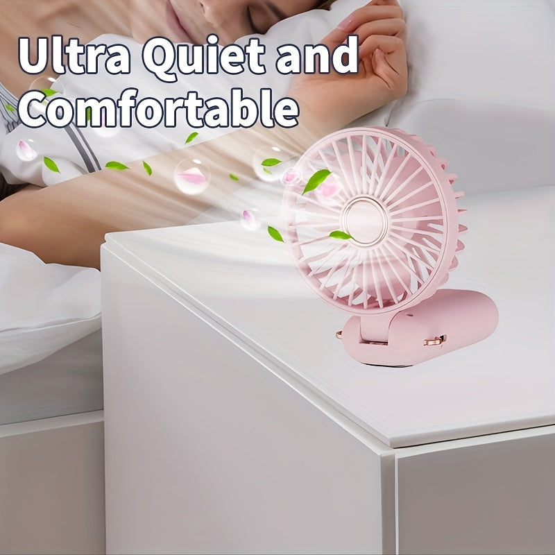 [1 Piece Portable Folding Mini Fan] Stay cool wherever you go with the JKUOO Portable Folding Mini Fan. This USB rechargeable fan features an LED display, quiet operation, and durable plastic construction. With button control and a lithium battery, it's