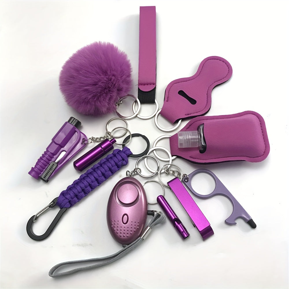 12-Piece Safety Full Set: Self Security Set with Personal Alarm and Protective Accessories - Perfect Valentine's Gift for Women