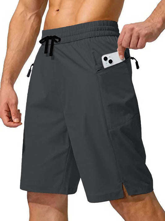 Men's Plus Size Cargo Shorts with Drawstring, Pockets for Comfort & Style