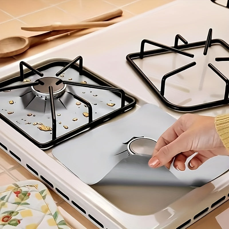 Teflon gas stove protective cover, 0.12mm thick, reusable, non-stick, quick clean mat for home kitchen supplies.