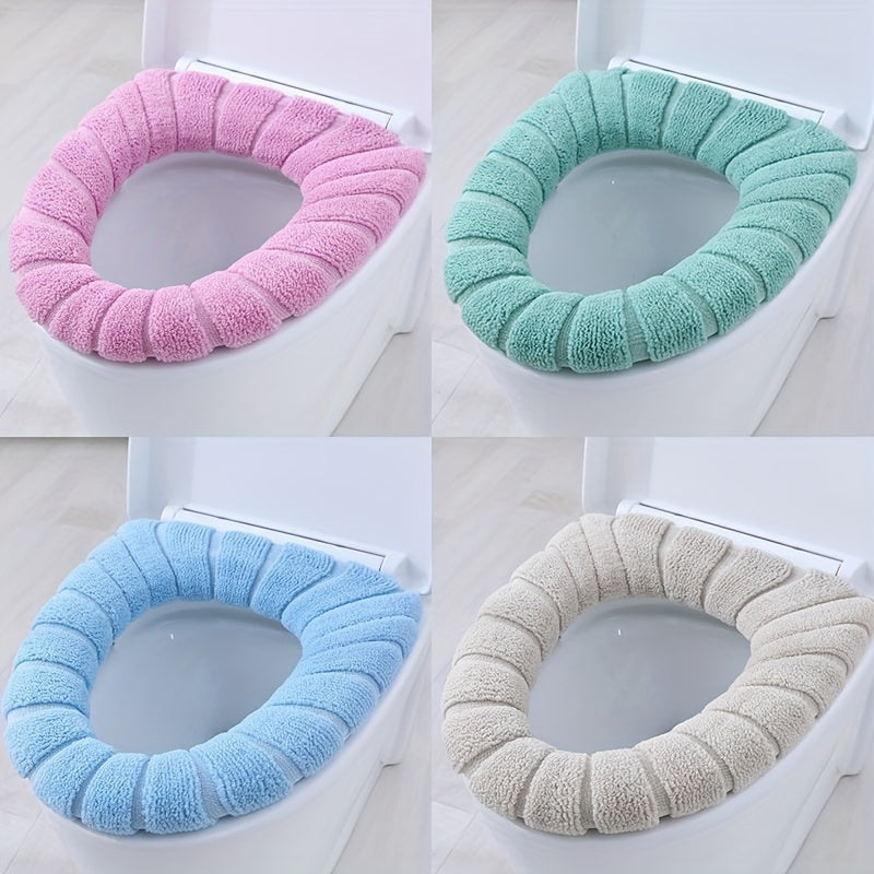 All-season toilet seat cover, large and thick for winter.