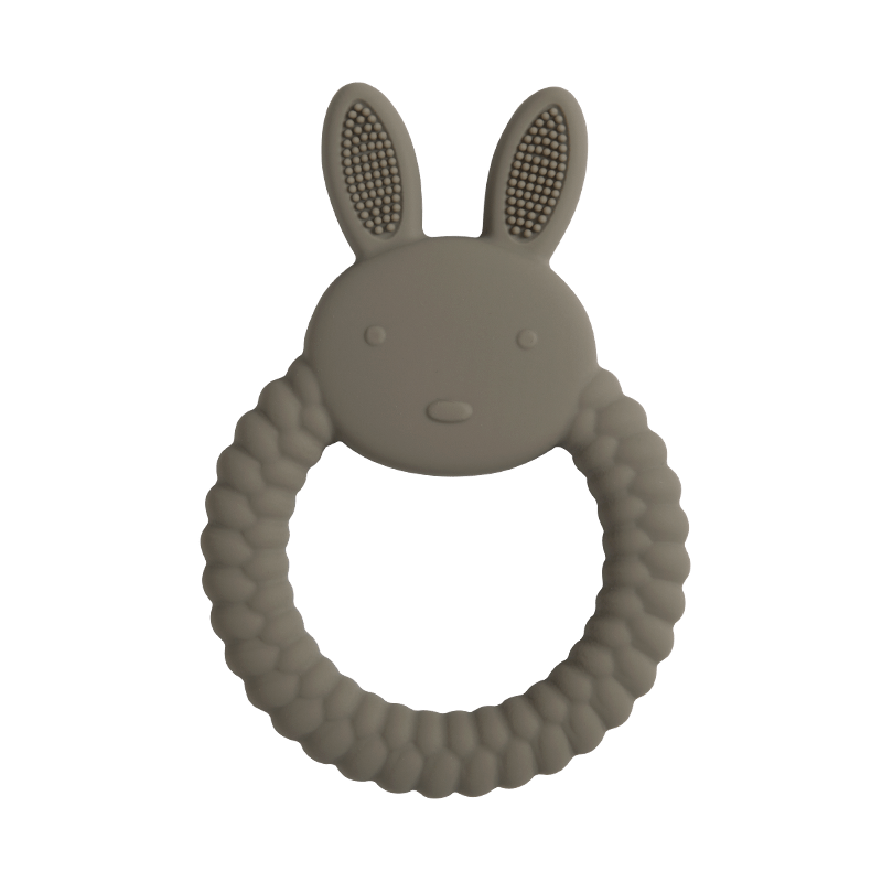 Silicone Teething Toy for Babies - Cute Rabbit Design, Safe for Chewing and Soothing Gums, Perfect for Newborns