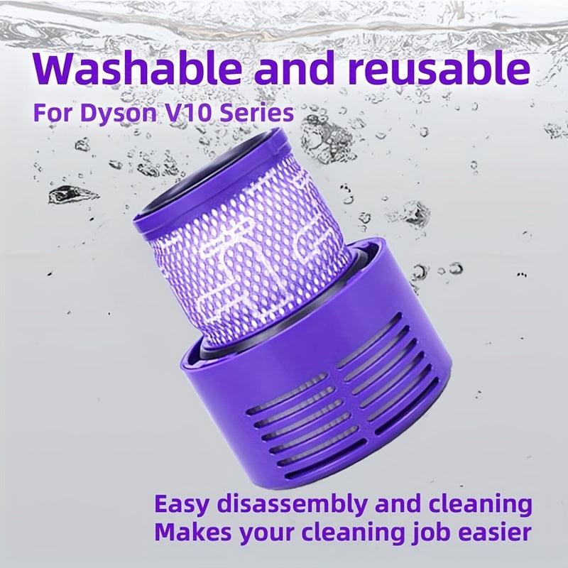 Replacement filters for Dyson Cyclone Series - V10 Absolute, V10 Animal, V10 Motorhead, V10 Total Clean, SV12. Includes 4 filters. Replaces part number 969082-01.