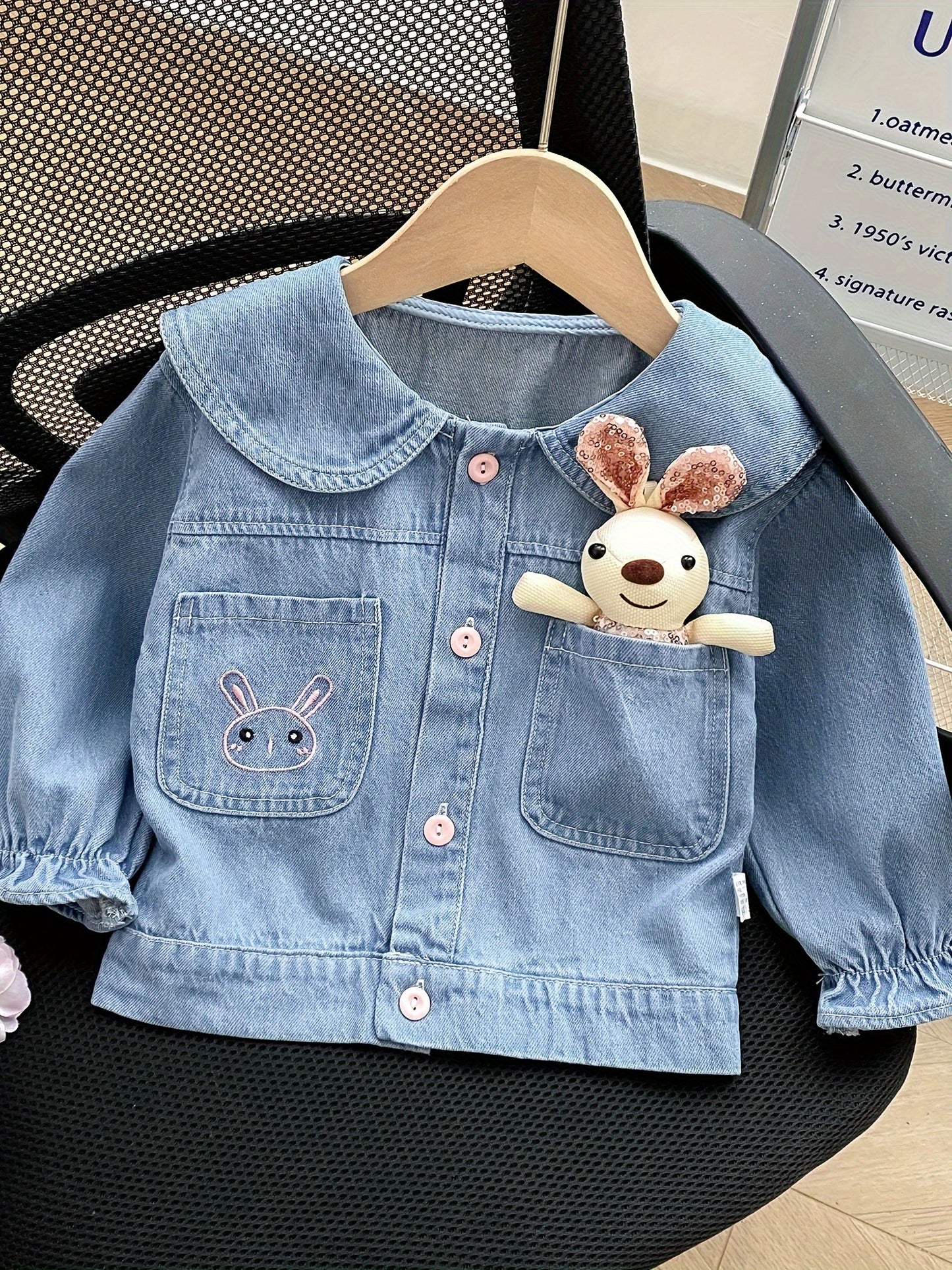 Zidane's plush rabbit denim jacket, carefully selected.