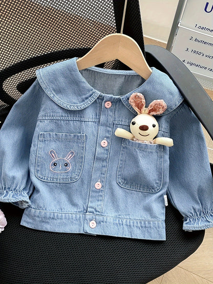 Zidaning plush quyon denim ko'ylagi, ehtiyotkorlik bilan tanlangan.