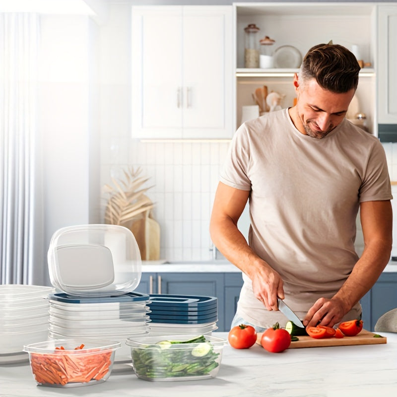 10 pieces of rectangular, high-grade disposable lunch boxes perfect for food packing. These stackable and reusable storage containers are ideal for storing grains, meat, fruits, vegetables, melaleuca cake, and fruit fishing. They are perfect for kitchen