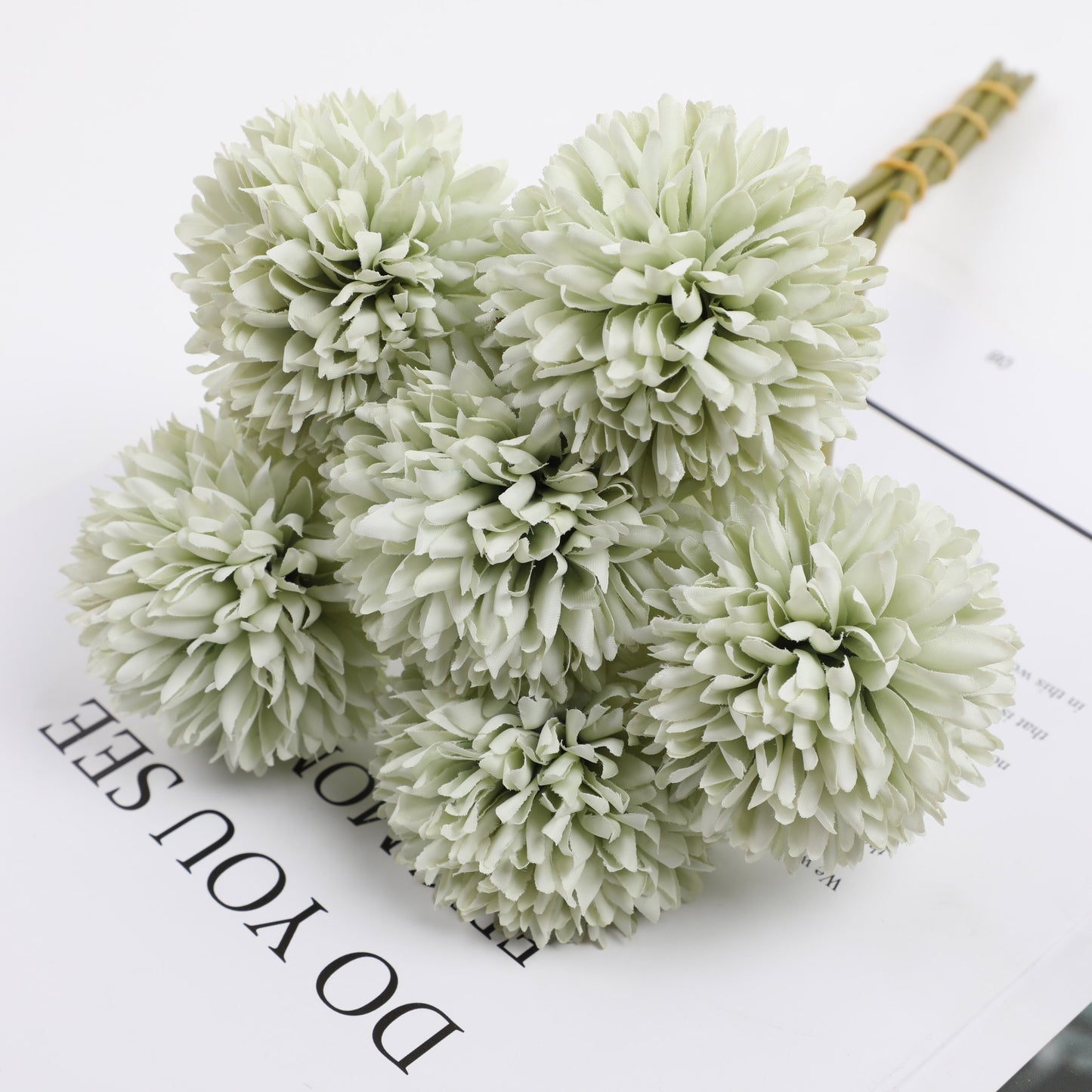 5pcs Faux Dandelion Flower Bouquet for Wedding, Parties, or Home Decor