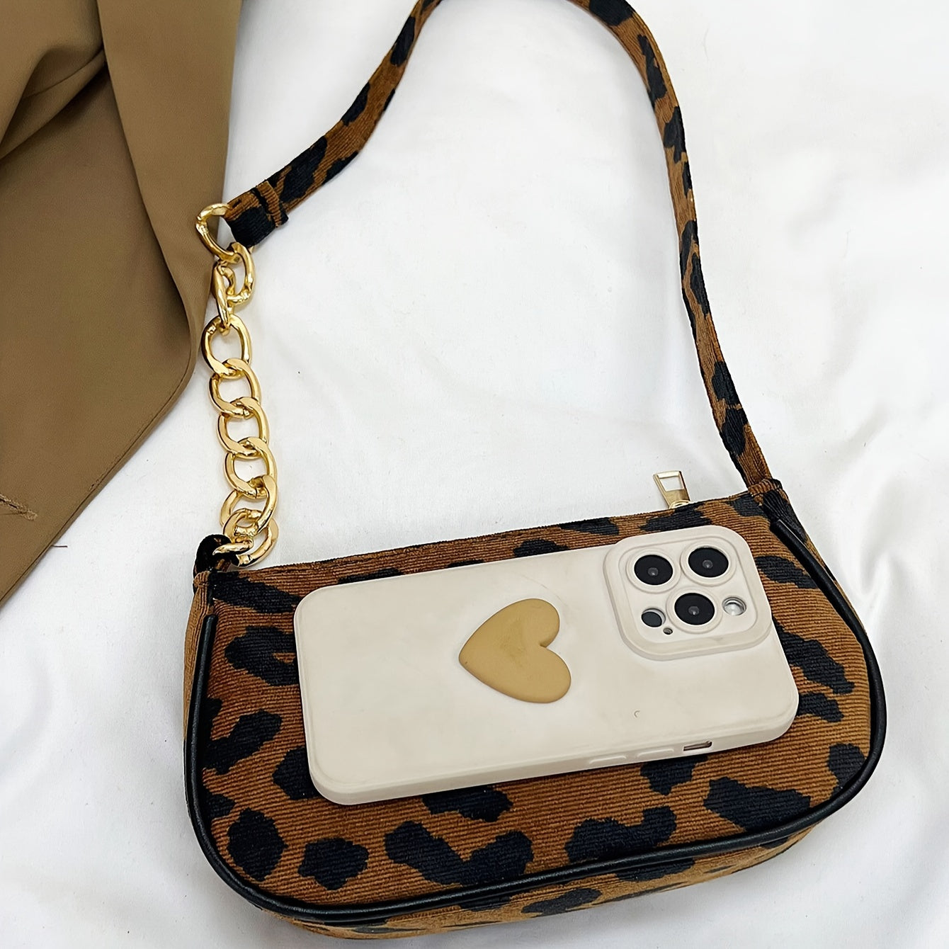 Women's Fashion Houndstooth & Leopard Crossbody Bag - Lightweight and versatile for shopping, work, travel. Perfect gift with polyester lining and zip closure, no oil edging.