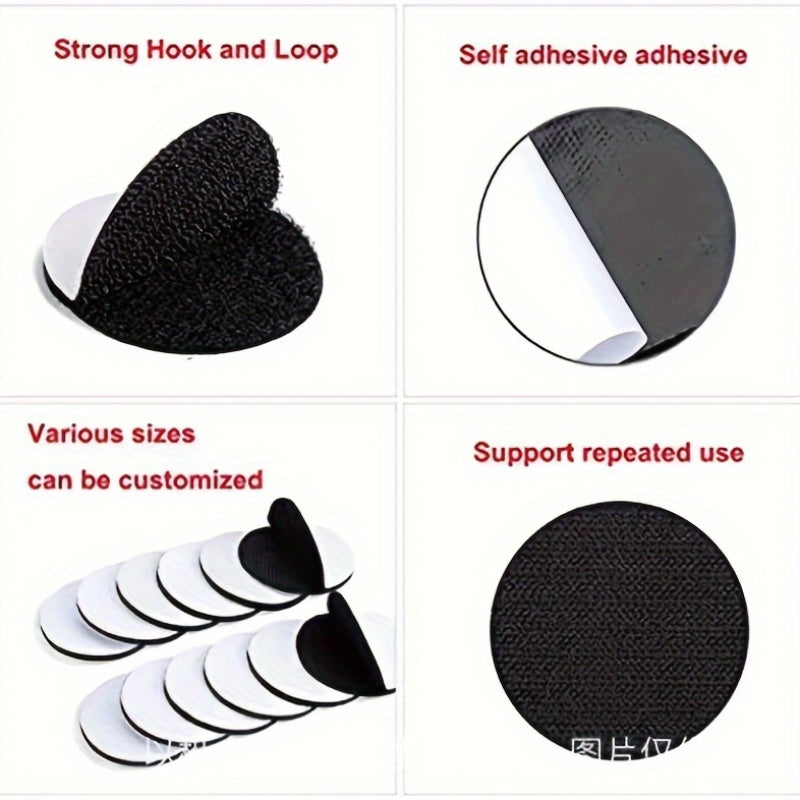 White Hand-Washable Invisible Adhesive Pad - 5cm Round, Non-Slip Sofa Cushion Holder for Home