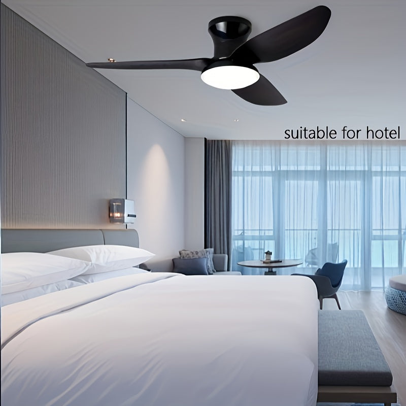 1pc of Modern Ceiling Fan with Lights, LED, dimmable, suitable for various rooms.