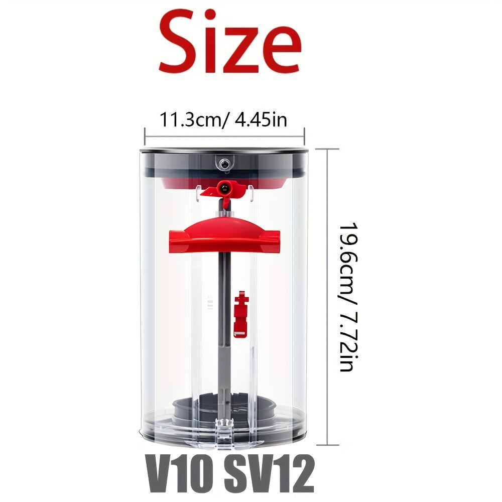 Large dust bin replacement part for Dyson V10 and SV12 vacuum cleaners - not compatible with V12.