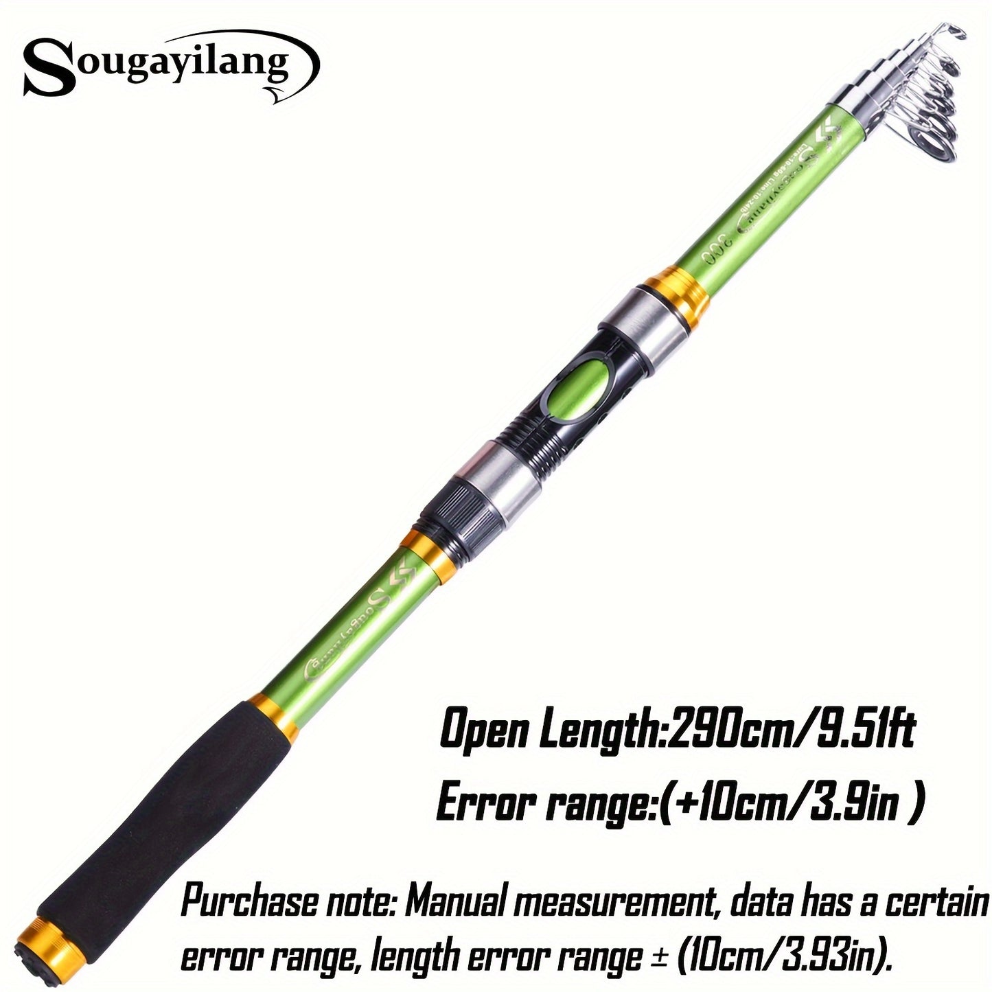 Sougayilang Telescopic Fishing Rod is a portable, durable fiberglass rod with medium action and extendable length for versatile saltwater fishing.