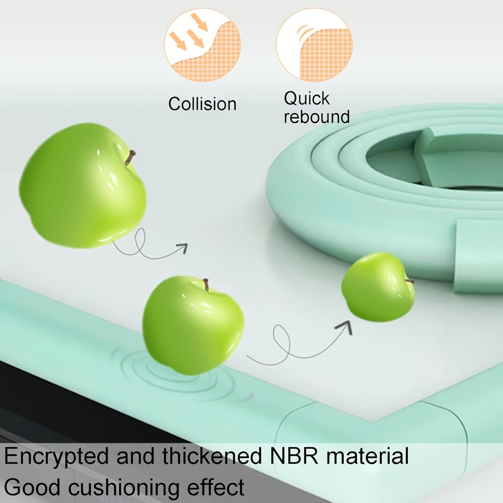 Soft and phthalate-free nitrile foam edge protectors designed for youngsters, offering extra thickness and an L-shaped design for maximum safety on tables and coffee tables.