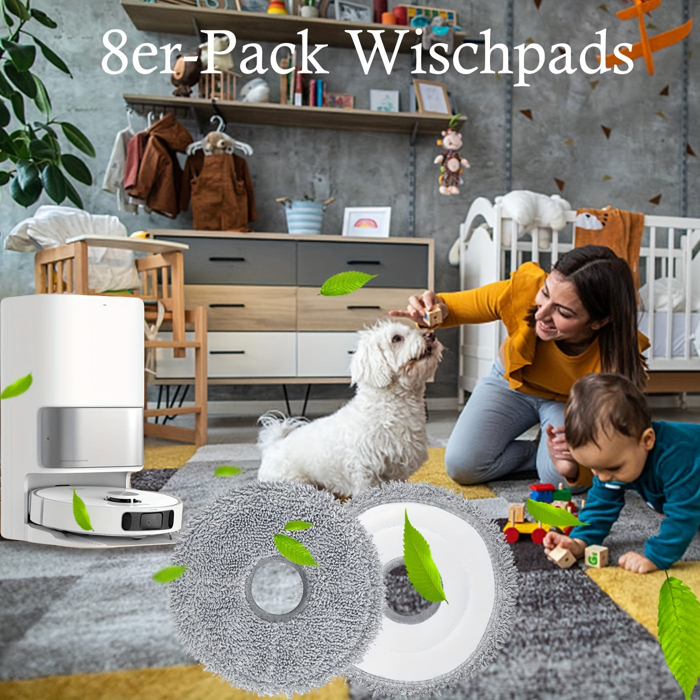 Get your hands on the 8-Pack Replacement Mop Pads designed for Dream L10s Ultra / L10 Ultra / L20 Ultra / L10s Pro Ultra Heat & Xiaomi X10+ Robot Vacuum. These upgraded thickened washable microfiber wet wipes are perfect for easily cleaning your floors.