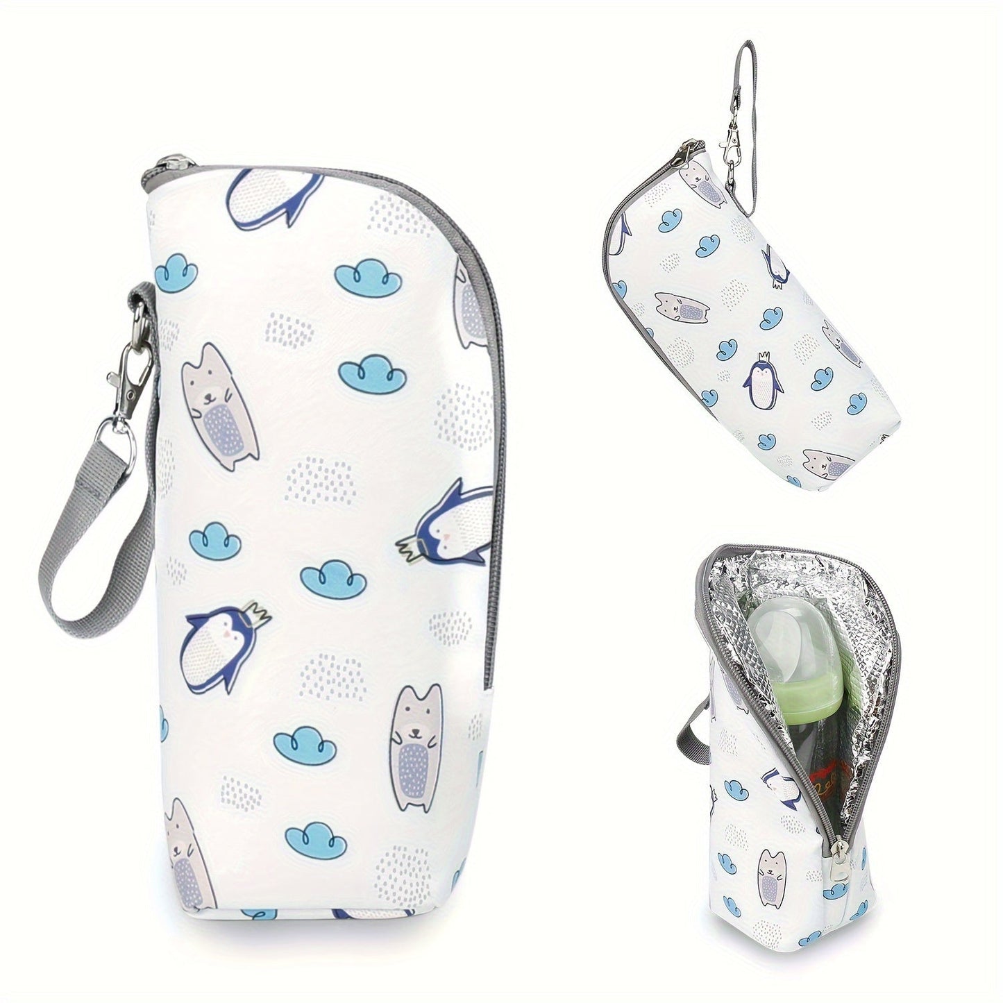 Mommy Bag with Aluminum Film Insulation, Stroller Hanging Bag, Portable Milk Bottle Carrier