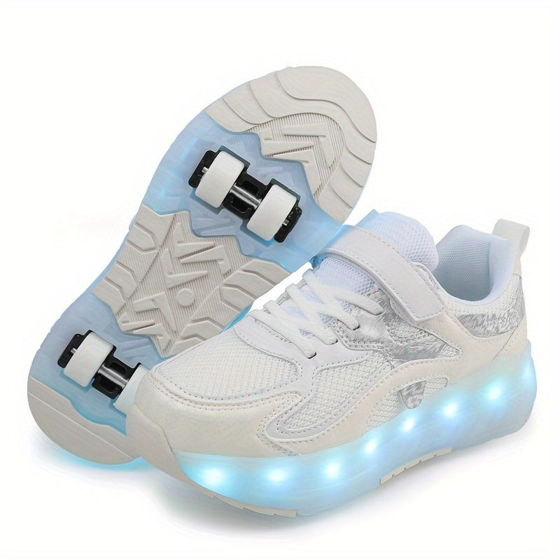 Get a pair of versatile glowing roller skates that are perfect for all seasons and can be used both indoors and outdoors. Suitable for trendy street style or LED light-up fun.