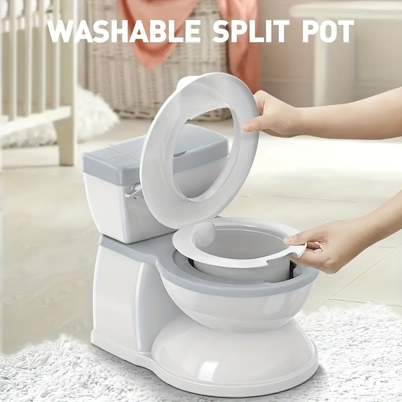 White Toilet Training Seat with Wipe Storage and Portable Potty Trainer for Ages 1-6, featuring an Easy-to-Clean Detachable Bowl and Realistic Design. Constructed from plastic material and manufactured in China.