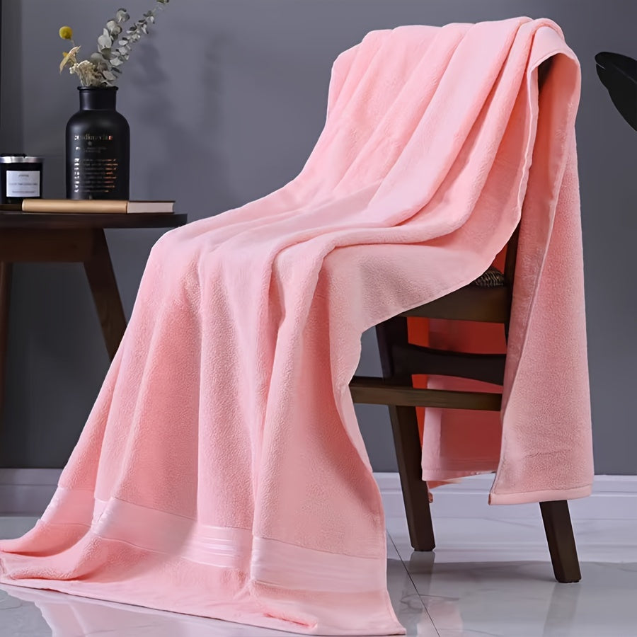 Soft, absorbent cotton bath towel perfect for home bathroom use.