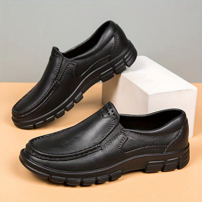 Durable slip-on work shoes with round toe, ideal for health care, food service, and daily wear, designed for all-season use with non-slip and dustproof features.