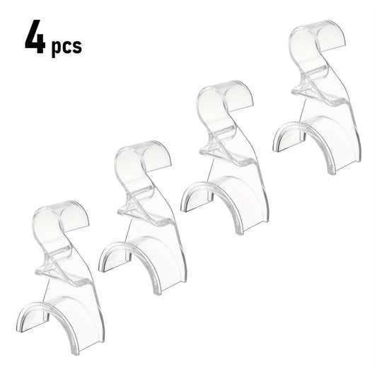 Set of 4 Stylish PVC Purse Hangers - Transparent Acrylic Handbag Organizers, Sturdy Storage Hooks for Handbags and Backpacks