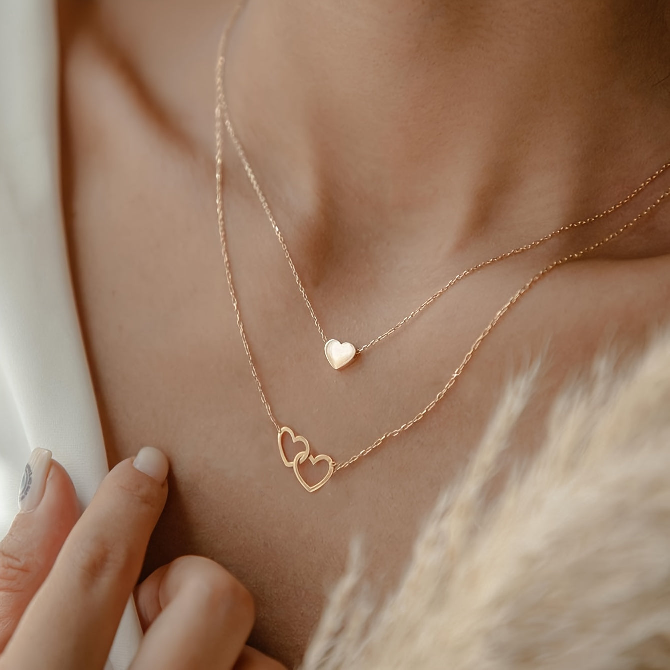 This stylish necklace set features 10 pieces with vintage heart and geometric pendants, complete with a snake chain and OT clasp. Ideal for everyday wear, special occasions, and gifting, this pendant necklace is the perfect accessory.