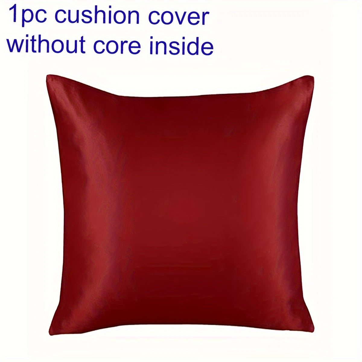 This satin cushion cover features a soft and silky texture, with a convenient zipper opening for easy removal. Perfect for adding a touch of elegance to your home, office, or living room decor. Pillow core not included.