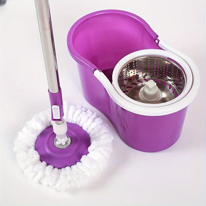 The Dual-Drive Spin Mop and Bucket Set is a hands-free swivel mop perfect for wet and dry cleaning. No electricity is needed, making it ideal for use in the living room, bedroom, toilet, kitchen, and for floor cleaning.