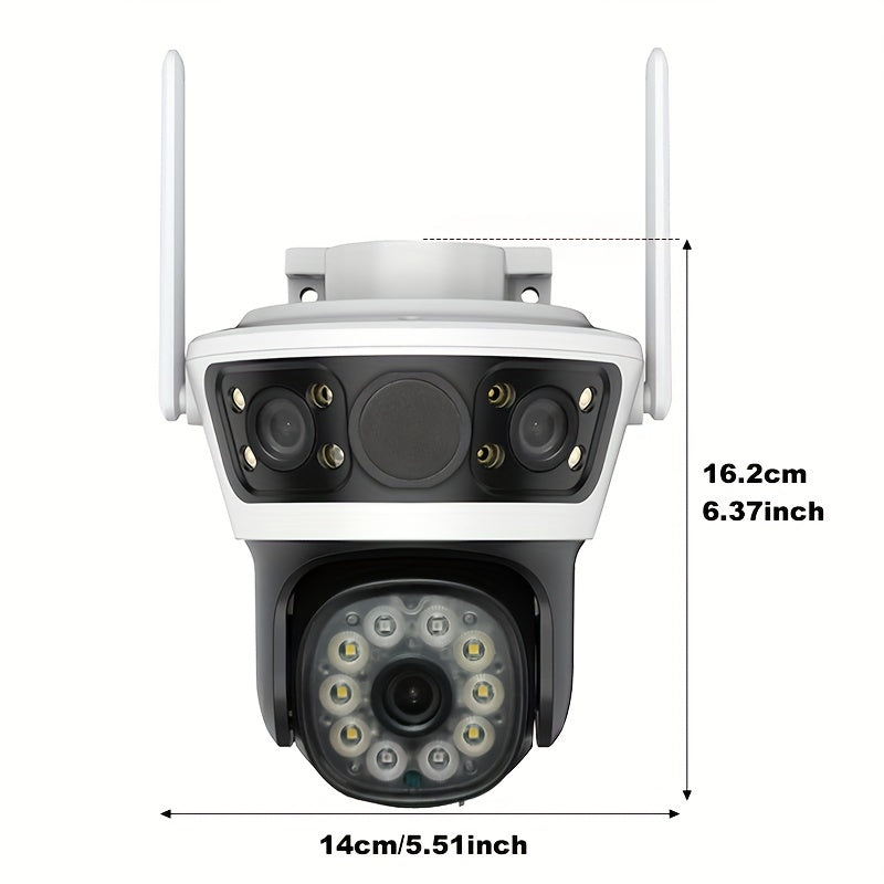 Get two Anyazhineng 1296P HD outdoor security cameras for wall hanging. These cameras are not waterproof and can be controlled through Android and an app. They feature night vision, are compatible with smartphones, have a 355° pan and 90° tilt, offer