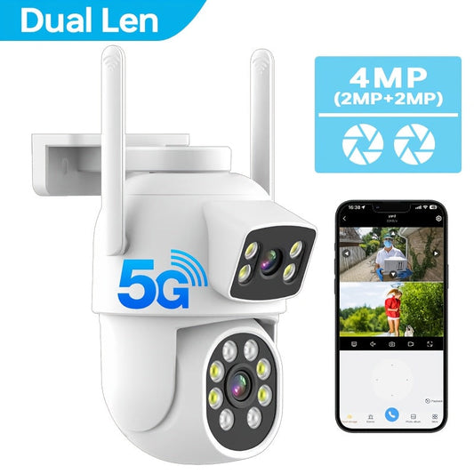 Introducing the Zhxinsd Guardian Eye, a high-tech 4MP Dual Lens Wireless Security Camera that is WiFi-enabled. Enjoy features such as Pan/Tilt, 360° View, Auto Tracking, AI Human Detection, Color Night Vision, Two-Way Audio, and USB Power connectivity.