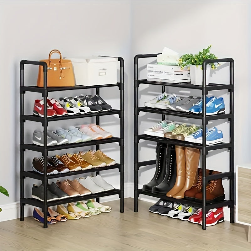 Durable Metal Shoe Rack with Easy Assembly - Large Capacity Footwear Storage Organizer for Entryway, Closet, Hallway, Living Room, Bedroom. Versatile Freestanding Shoe Shelf with Multi-Tier Design.