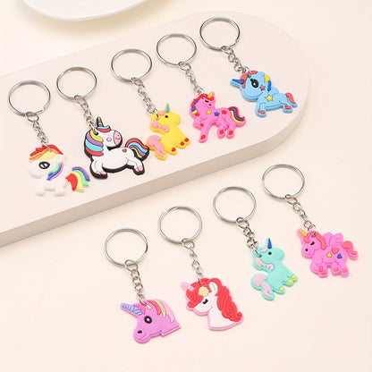 Set of 26 PVC Unicorn Series Keychains for Men, Stylish and Adorable Jewelry Accessories, Perfect Small Gift for Anniversary