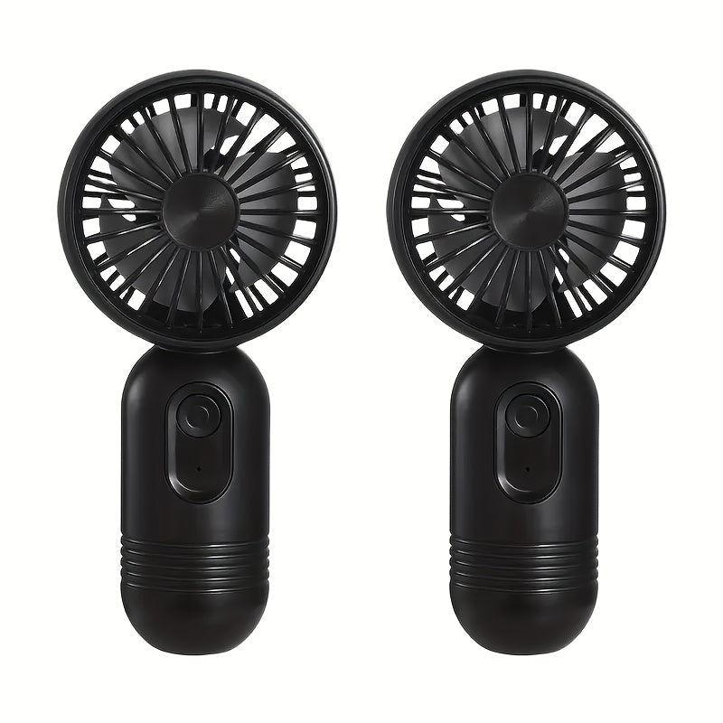 Compact Personal Fan for Travel with 3 Speeds, USB Rechargeable Battery Operated Mini Fan for Eyelashes