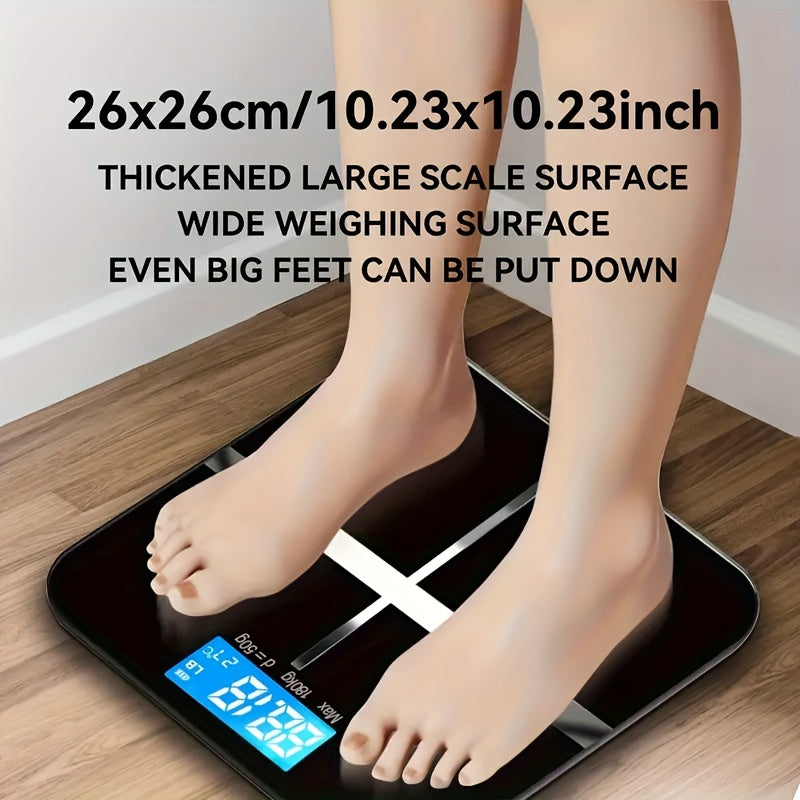 1pc Digital Body Weight Scale for Adults with 176.9KG Capacity, Wide Platform, Large LCD Display, Battery Powered (Batteries Not Included), Safe & Accurate Weighing, Easy-to-Read Electronic