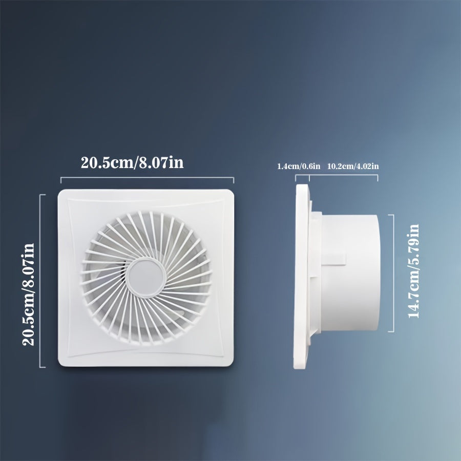 6-Inch European Standard Household Exhaust Fan with Backflow Prevention and Insect-Proof Design, Ideal for Indoor Ventilation in Kitchens, Bathrooms, Pet Rooms, and More.