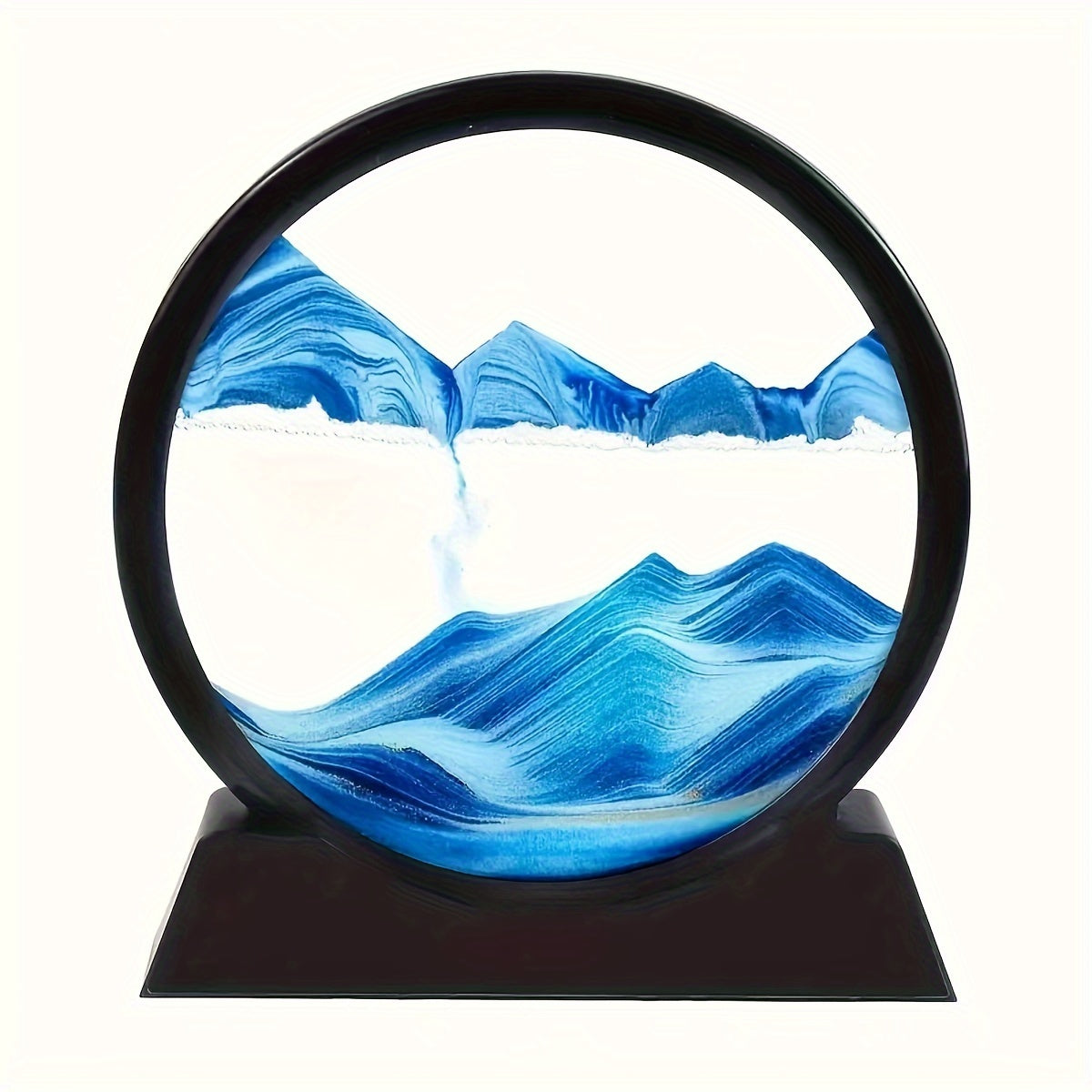 Moving sand art dome for home and office - dynamic quicksand desk decor.