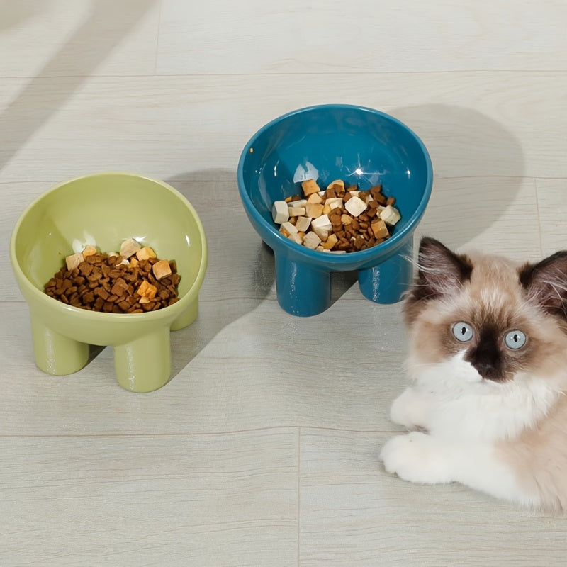 Stylish elevated pet bowl with stand prevents tipping and is ideal for cats and dogs for food, water, and snacks.