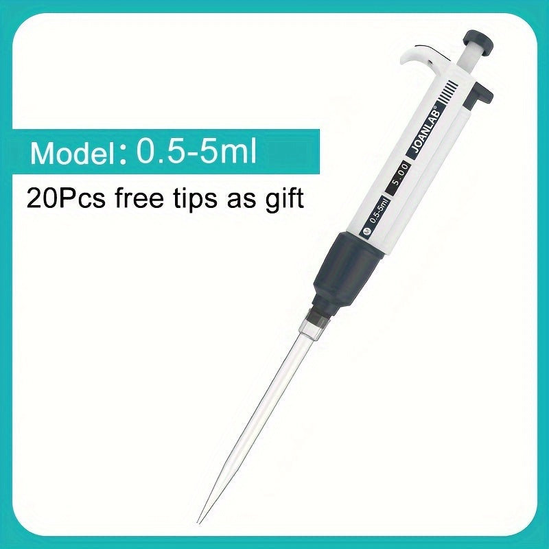 JOANLAB Single Channel Digital Adjustable Micropipette with Tips