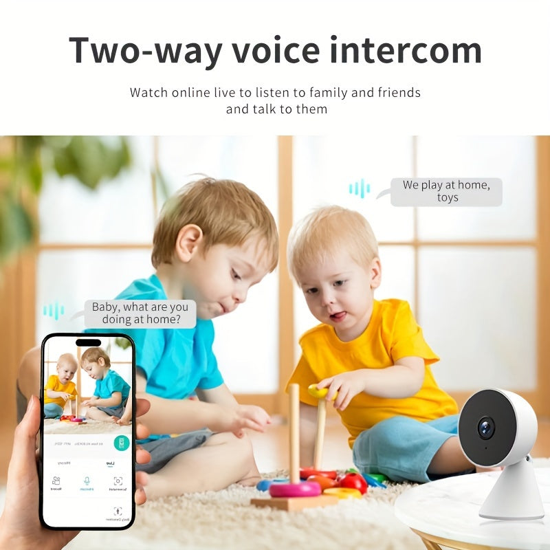 1080P HD WiFi Security Camera by Anyazhineng - Smart Home Webcam with Two-Way Audio, Infrared Night Vision, and Mobile Remote Viewing for Enhanced Safety