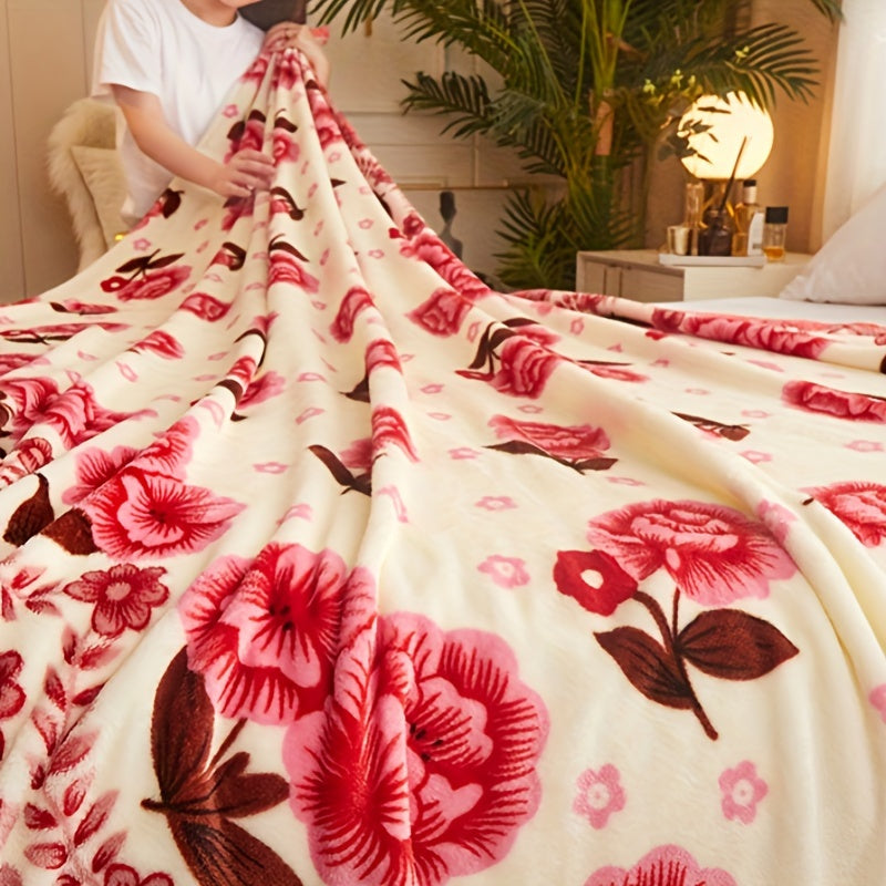 Contemporary Style Flannel Fleece Blanket - This versatile blanket is made of 100% polyester with a knit fabric design, providing lightweight warmth all year round. With a weight of 140-160g, it is perfect for use on the sofa, bed or in the car. Ideal