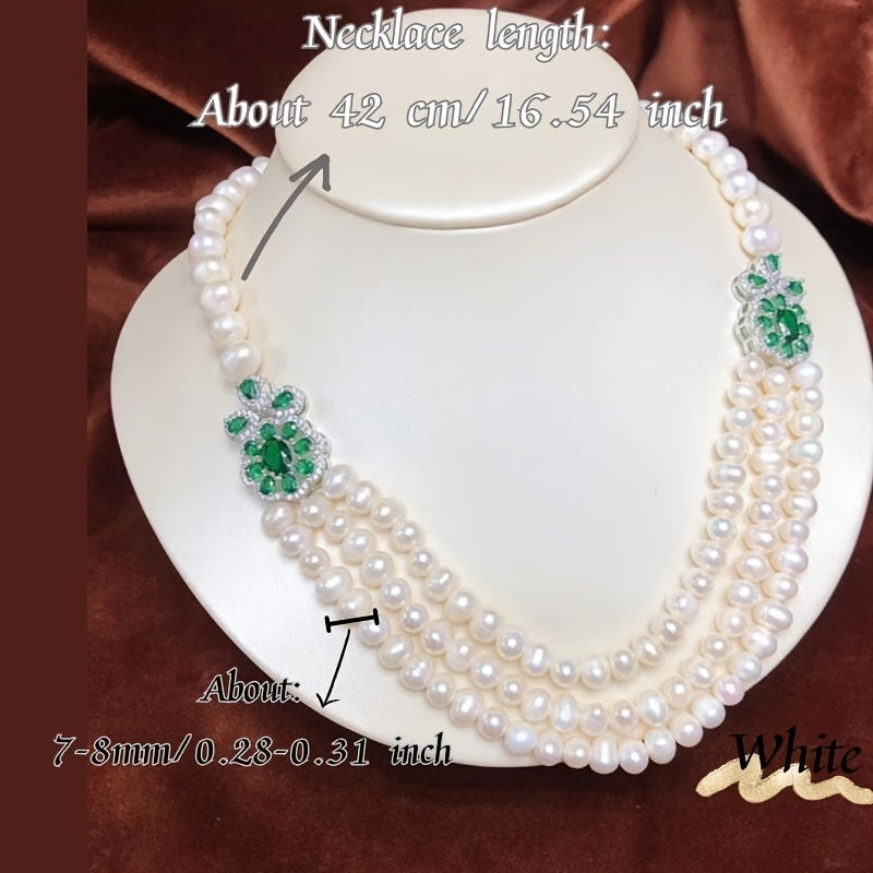 Elegant and luxurious Vintage Freshwater Pearl Necklace, perfect for everyday wear and special occasions - Comes in a beautiful Gift Box.