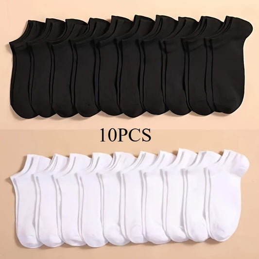 10 breathable no-show socks for men and women with comfort, odor resistance, and sweat-wicking properties. Suitable for boat shoes and low-cut sneakers.