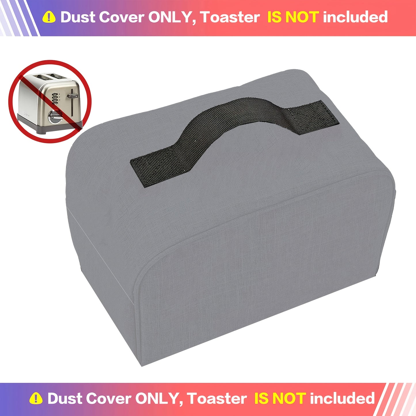 Protect your Cuisinart 2/4 slice toaster with this waterproof and dustproof gray cover. Features a pocket for storing jam spatula and toaster tongs. Cover fits only Cuisinart toasters.