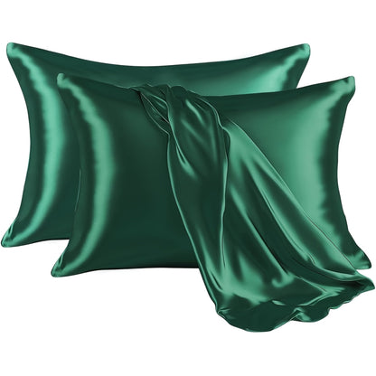 Set of 2 Satin Pillowcases for Luxurious Home Bedding