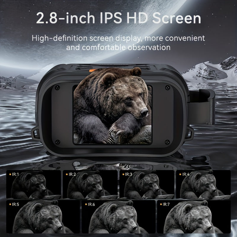 The INSKAM HD Digital Night Vision Device features a 2.8-inch screen, 1080P resolution, and 800m night vision range. It offers dual power mode (battery/USB) with a rechargeable lithium