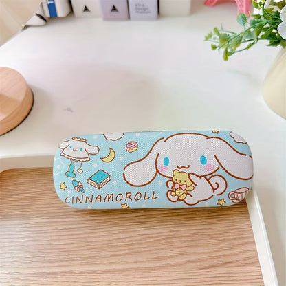 Stylish Design, Sanrio Kuromi Chic Faux Leather Glasses Case - Tough, Shockproof Protection for Fashion Glasses & Prescription Eyewear, Sanrio