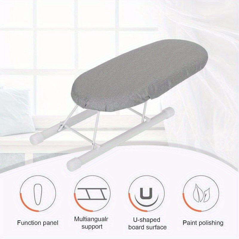 Compact Mini Ironing Board Table, Space-Saving Design of 25.91 cm for Sewing, Crafting, Household Chores, and Travel - Features Anti-Scald Silvery Cloth, Ideal for Sewing Projects